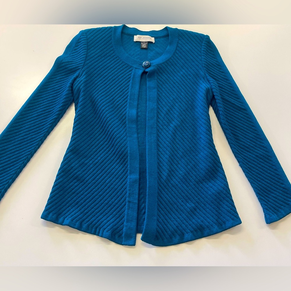 St. John Collection Wool blend Knit Cardigan /‎ Suit Jacket sz 0